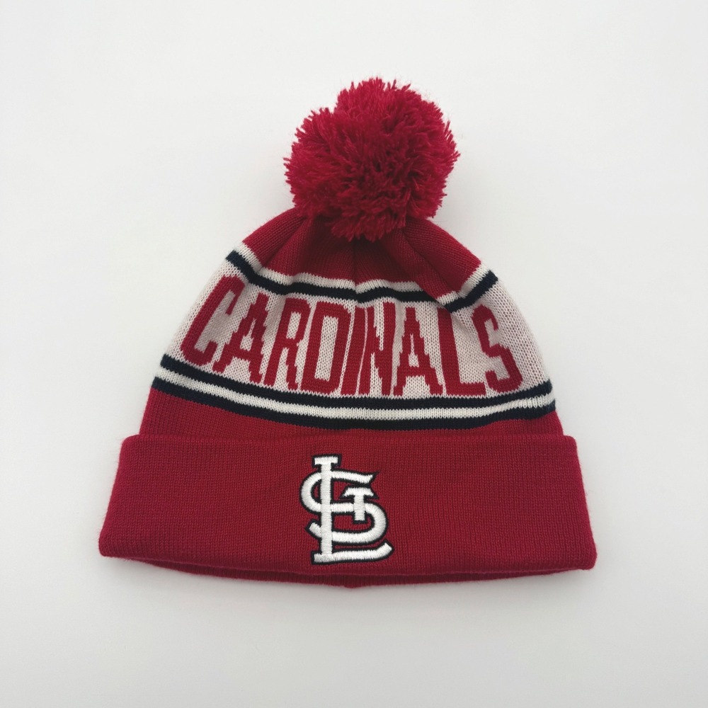 Fan Favorite MLB St. Louis Cardinals Red Knit Cuffed Beanie Pom Hat OSFA
